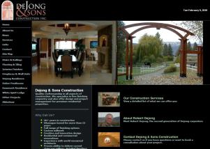 Dejong and Sons Construction website